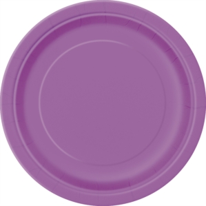 Unique Party 7" Pretty Purple Round Paper Plates 8pk