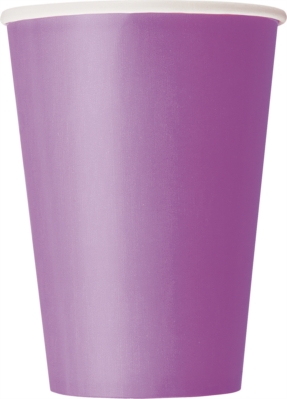 Pretty Purple 12oz Large Paper Cups 10pk