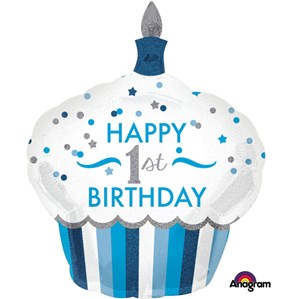 1st Birthday 36" Supershape Foil Balloon