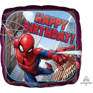 Spider-Man Happy Birthday Square 18" Foil Balloon