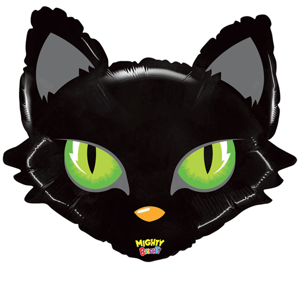 Black Cat With Green Eyes 28" Foil Balloon