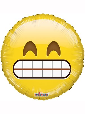Big Teeth Smile Emoji 18" Foil Balloon