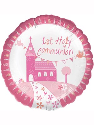 Pink Communion Church 18" Foil Balloon