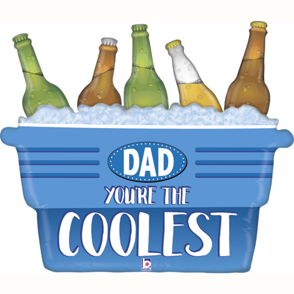 Coolest Dad Beer Cooler 33" Foil Balloon