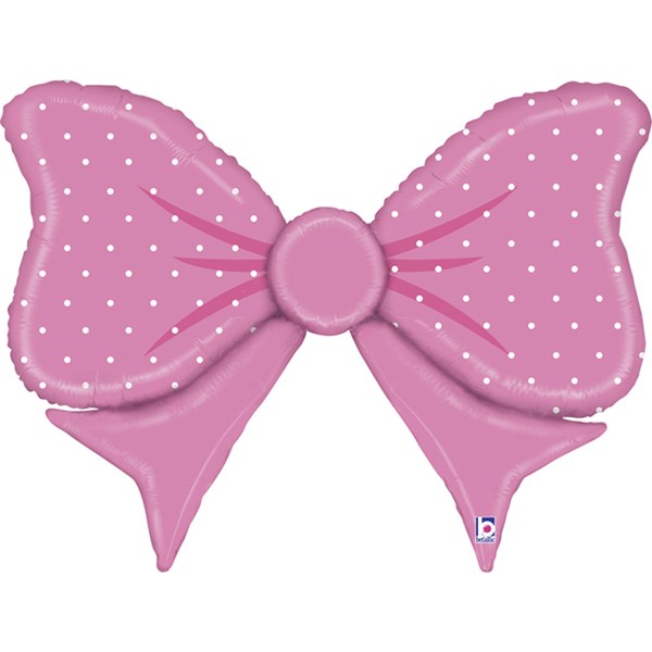 Pink Bow 43" Large Shape Foil Balloon