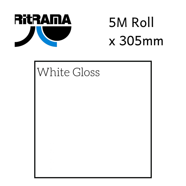 Ritrama White Gloss Vinyl 305mm x 5M