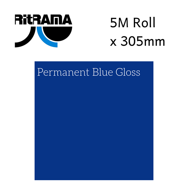 Ritrama Permanent Blue Gloss Vinyl 305mm x 5M