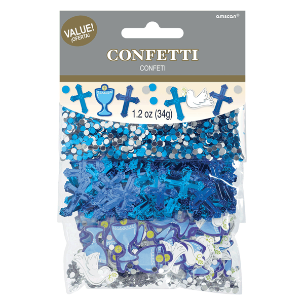 First Communion Blue Foil Confetti (3 types) 34g