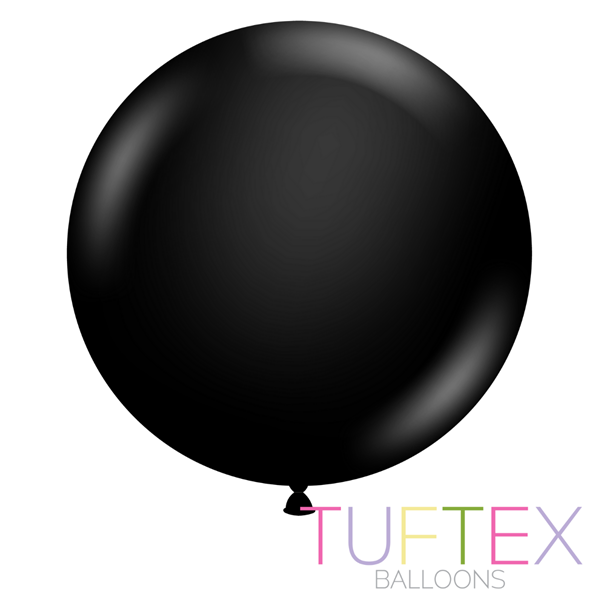 Tuftex Standard Black 36" Latex Balloons 2pk