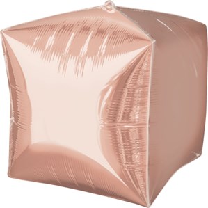 Rose Gold Cubez Foil Balloons - 3 Pack