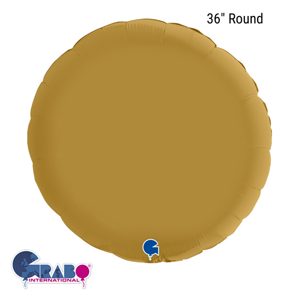 Grabo Satin Gold 36" Round Foil Balloon