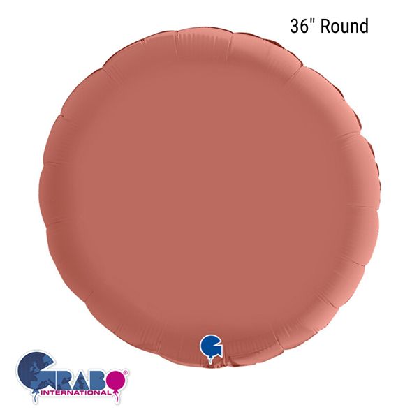 Grabo Satin Rose Gold 36" Round Foil Balloon