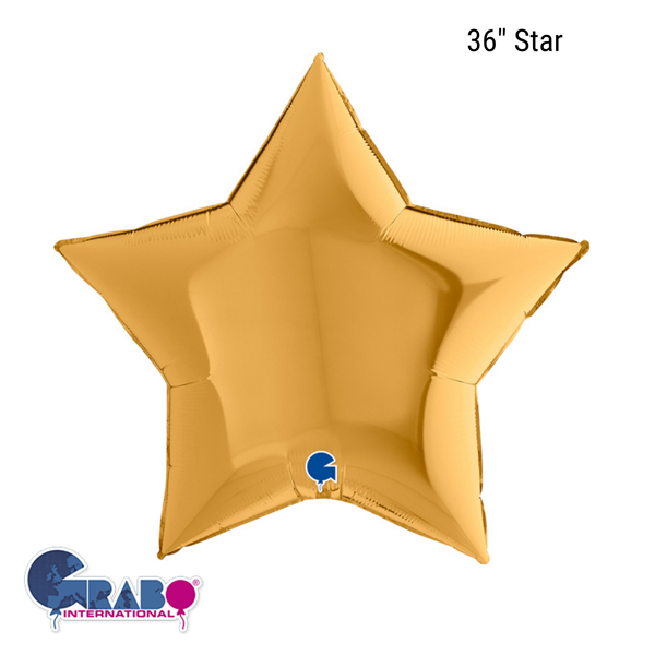 Grabo Gold Star 36" Foil Balloon