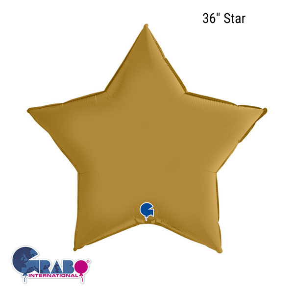 Grabo Satin Gold 36" Star Foil Balloon