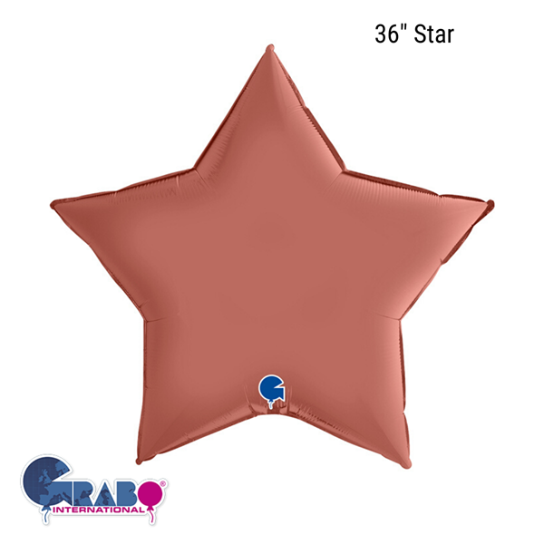 Grabo Satin Rose Gold 36" Star Foil Balloon