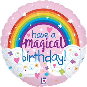 Magical Birthday Rainbow 18" Foil Balloon