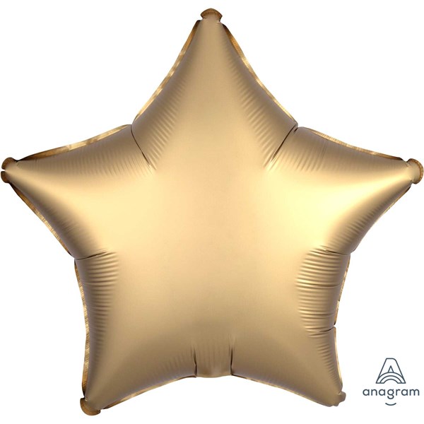Anagram Satin Luxe Gold 18" Star Foil Balloon