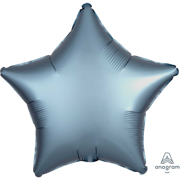 Anagram Satin Luxe Steel Blue 18" Star Foil Balloon