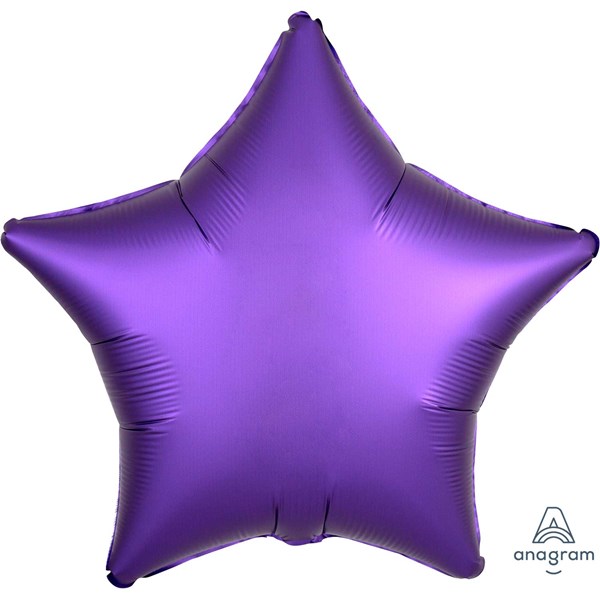 Anagram Satin Luxe Purple 18" Star Foil Balloon