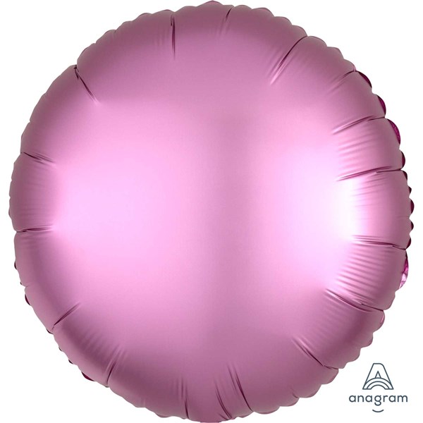 Anagram Satin Luxe Pink 18" Round Foil Balloon