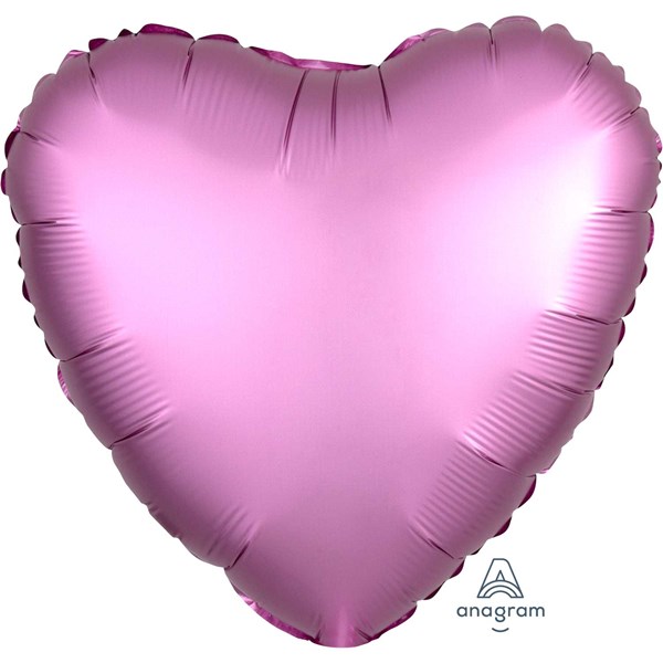 Anagram Pink Satin Luxe 18" Heart Foil Balloon