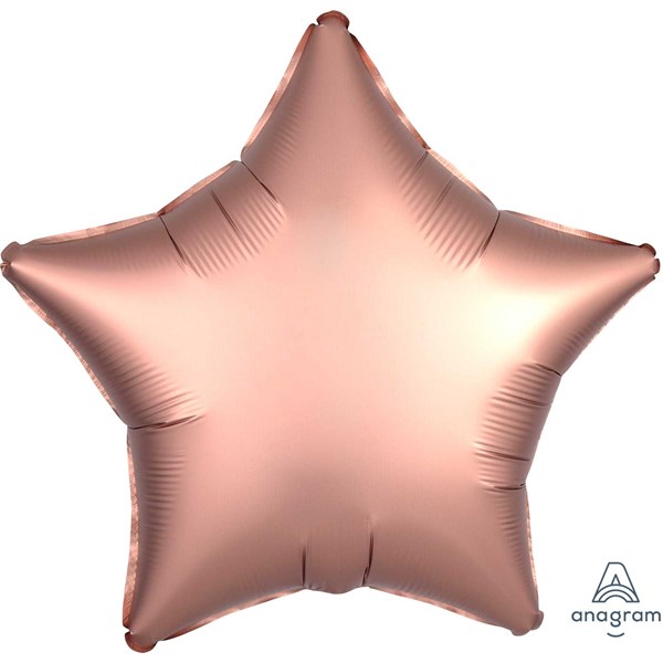 Anagram Satin Luxe Rose Copper 18" Star Foil Balloon