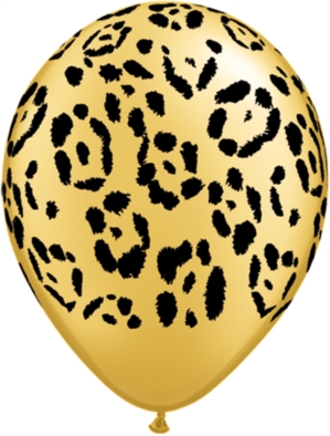 Gold Leopard Spots Animal Print 11" Latex Balloons 25pk