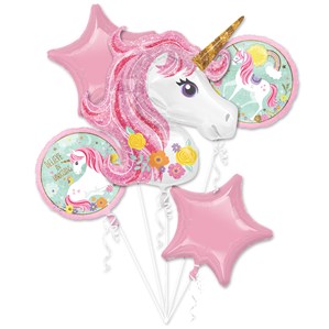 Magical Unicorn Foil Balloon Bouquet 5pk