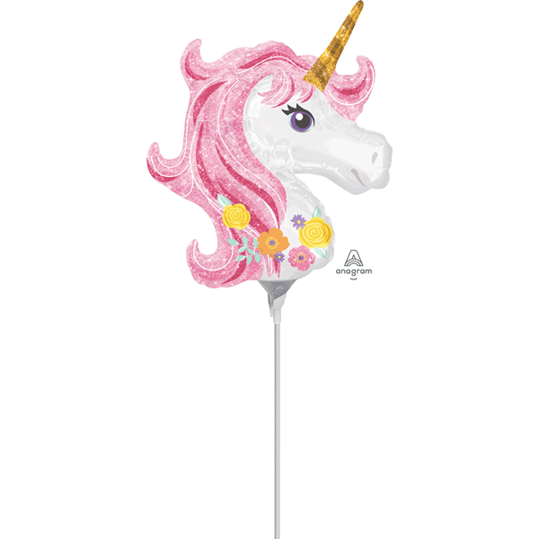 Pastel Unicorn Mini Shape Foil Balloon