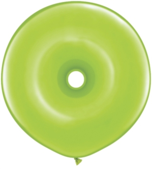 16" Lime Green GEO Donut Latex Balloons 25pk