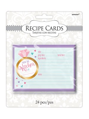 Wedding Shower Recipe Cards 24pk