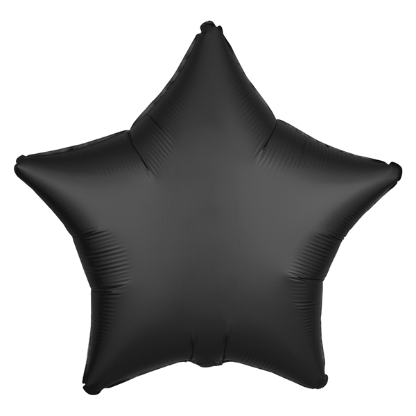 Anagram Satin Luxe Onyx Black 18" Star Foil Balloon