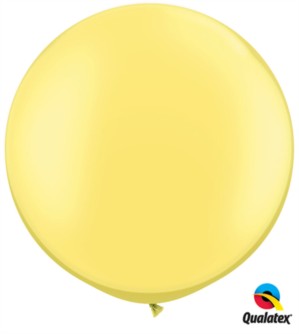 Qualatex 3ft Pearl Lemon Chiffon Round Latex Balloons 2pk