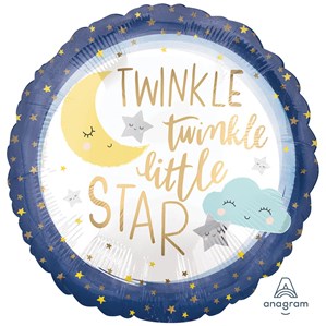 Twinkle Little Star Satin Luxe 18" Foil Balloon