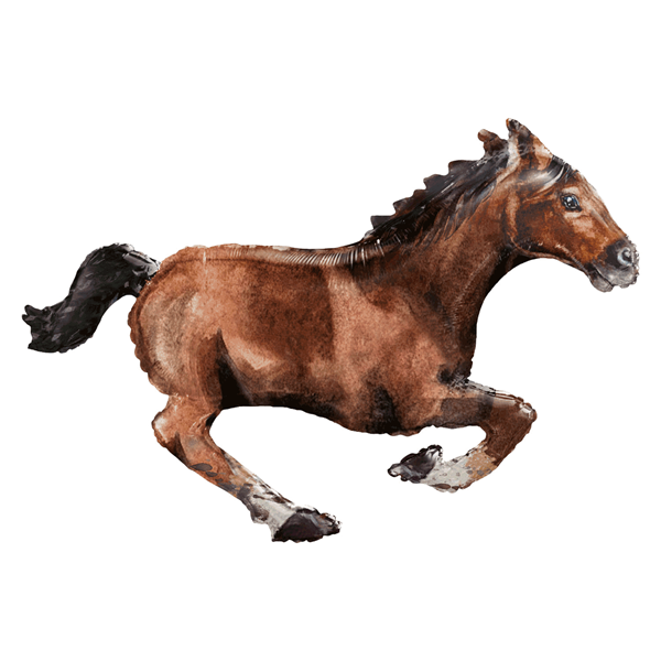 Galloping Brown Horse 40" Foil SuperShape Balloon
