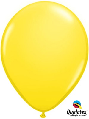 Qualatex Standard 11"  Yellow Latex Balloons - 25pk