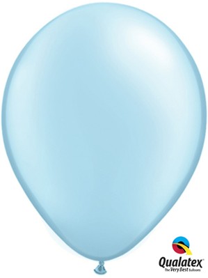 11" Light Blue Pearl Latex Balloons - 25pk