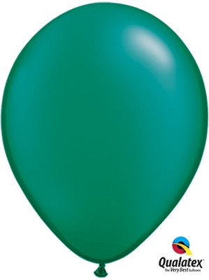 Qualatex 11" Emerald Green Pearl Latex Balloons - 25pk
