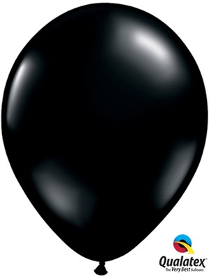 Qualatex 11" Onyx Black Latex Balloons - 25pk