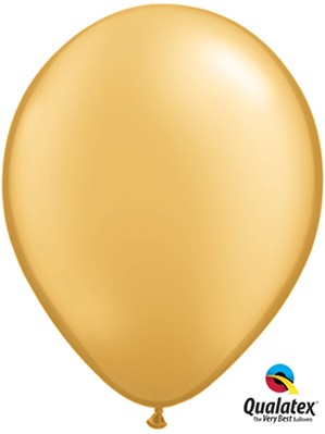 11" Metallic Gold Latex Balloons - 25pk