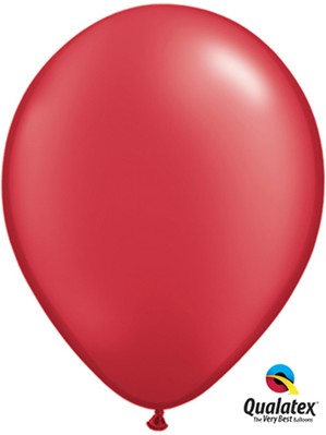Pearl Ruby Red 11" Latex Balloons 25pk
