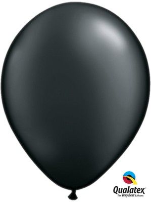11" Onyx Black Pearl Latex Balloons - 25pk