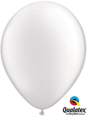 Qualatex Pearl 11" Pearl White Latex Balloons 25pk