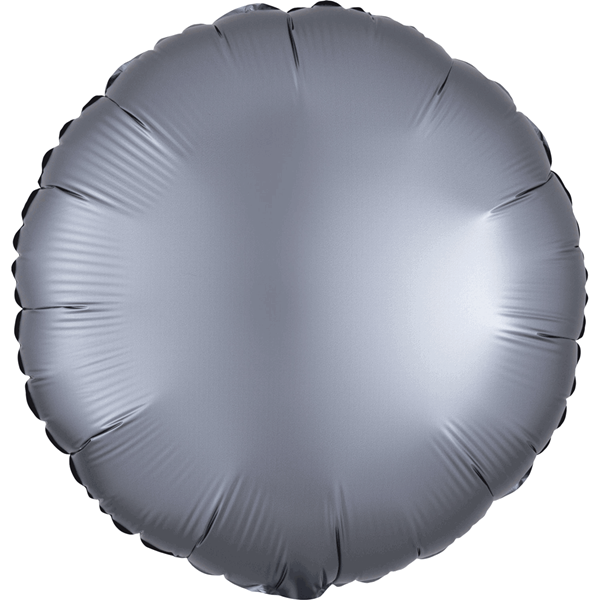 Satin Luxe Pastel Graphite 18" Round Foil Balloon