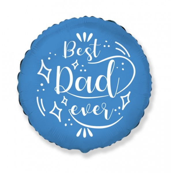 Best Dad Ever Blue 18" Foil Balloon (Loose)