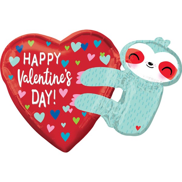 Valentine's Day 30" Sloth Foil Balloon