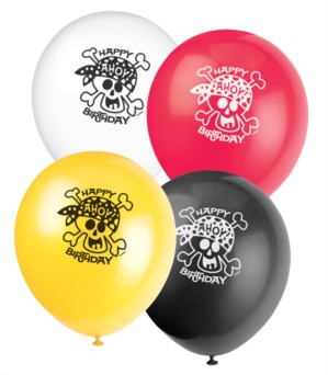 8 Pirate Fun 12" Latex Balloons