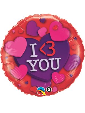 Valentine's Day I <3 You 18" Foil Balloon