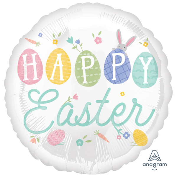 Happy Easter Pastel 18" Foil Balloon