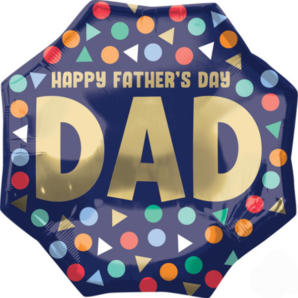 Happy Father's Day Dad 22" SuperShape Foil Balloon